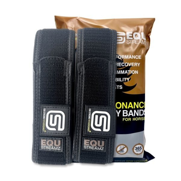 EQU StreamZ advanced 24x7 magnetic therapy for horses. Natural joint care and wellbeing. Starch based compostable packaging.