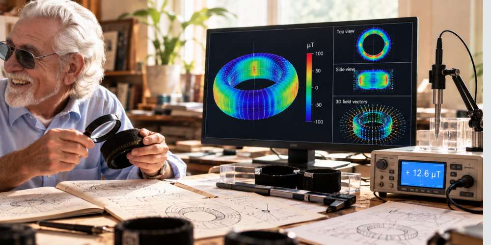 Streamz scientist smiling whilst measuring magnetic waves and cyclotron resonance