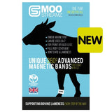 MOO Streamz magnetic bands for cows. Magnetic therapy for bovine industry. Image of MOO packaging.